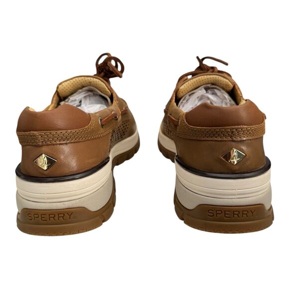Sperry Gold Cup Billfish Plushwave Tan Boat Shoe Men\'s 8 WIDE $175